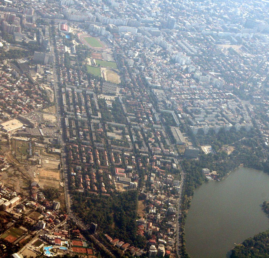 From the sky Floreasca Bucharest Romania