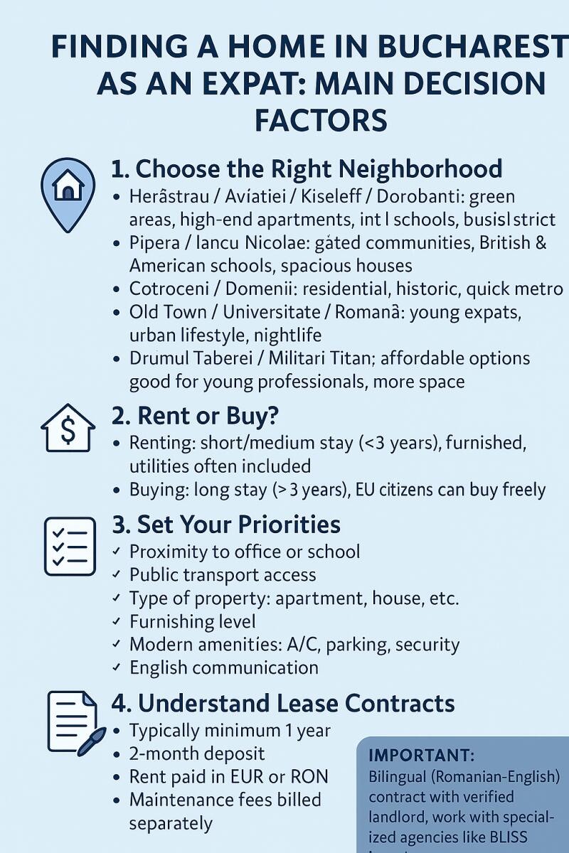 How Expats Can Find a Suitable Home in Bucharest: Key Factors to Consider
