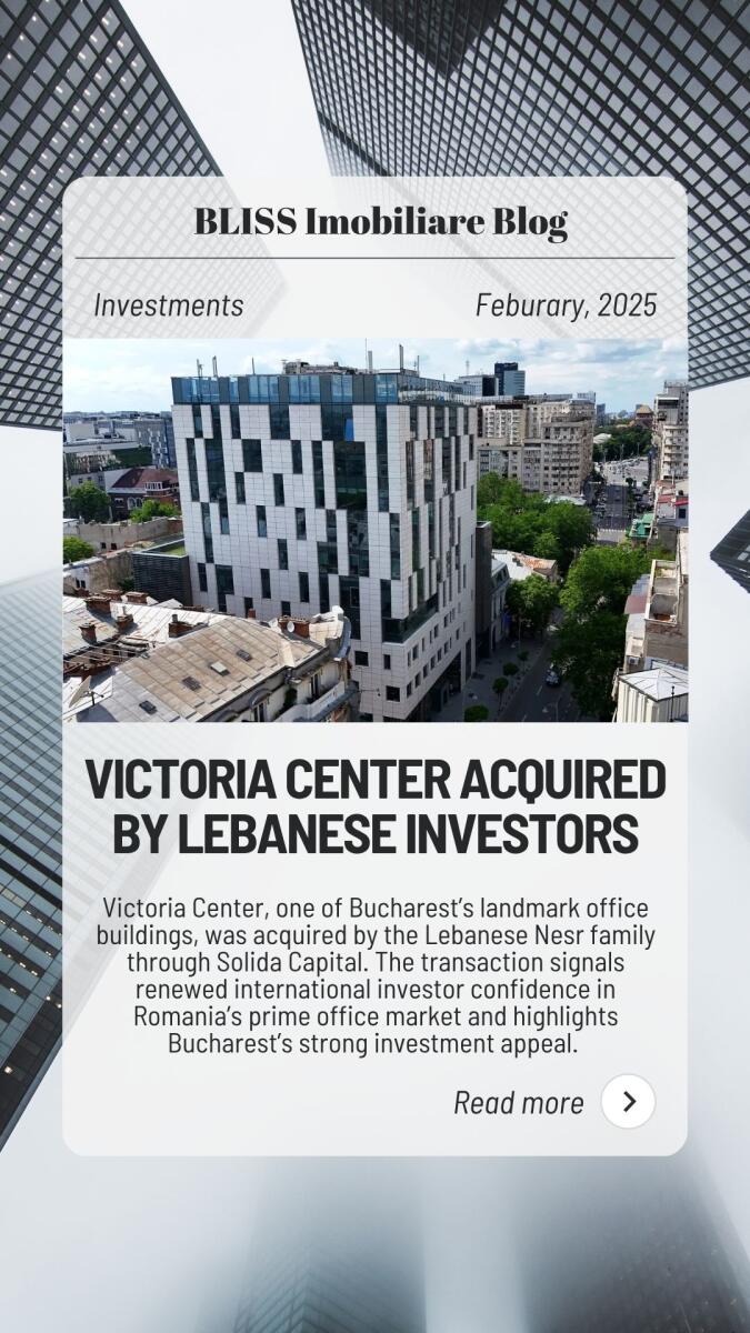 Victoria Center Acquired by Lebanese Investors | Major Bucharest Deal