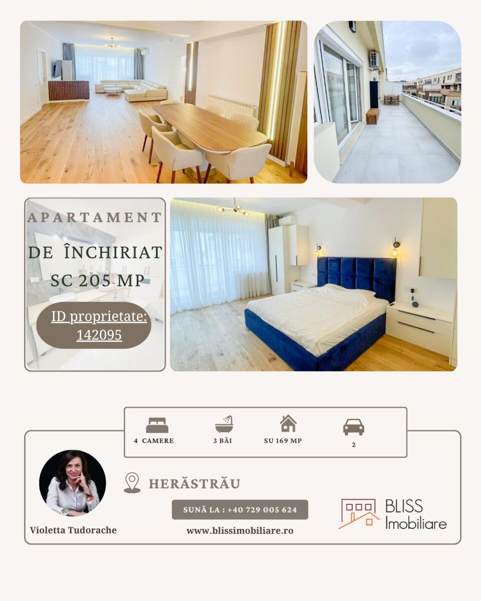 HERĂSTRĂU / NORDULUI – APARTAMENT EXCLUSIVIST CU 4 CAMERE