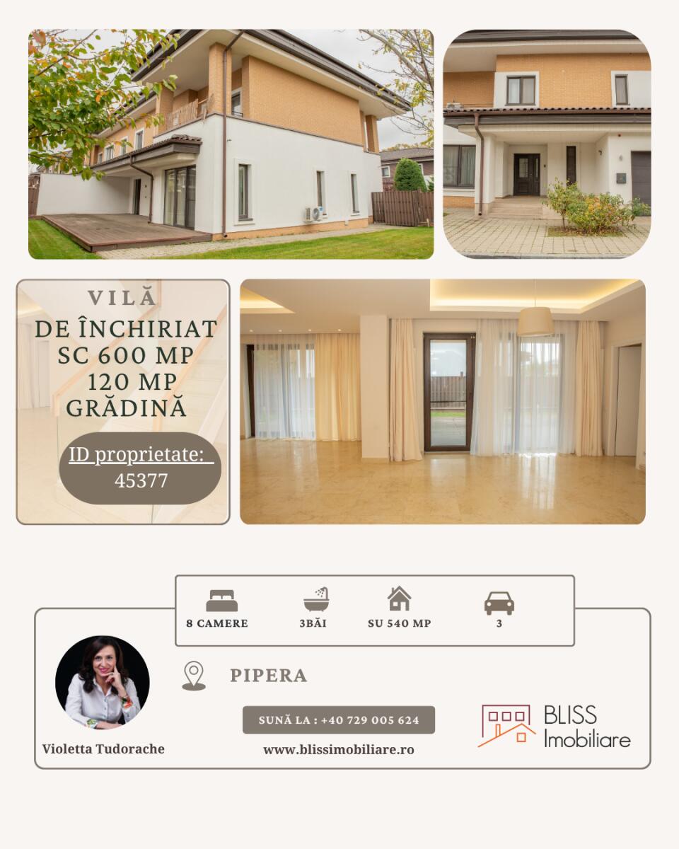 OXFORD GARDENS – VILĂ IMPRESIONANTĂ CU 8 CAMERE ȘI GRĂDINĂ PRIVATĂ – PIPERA NORD