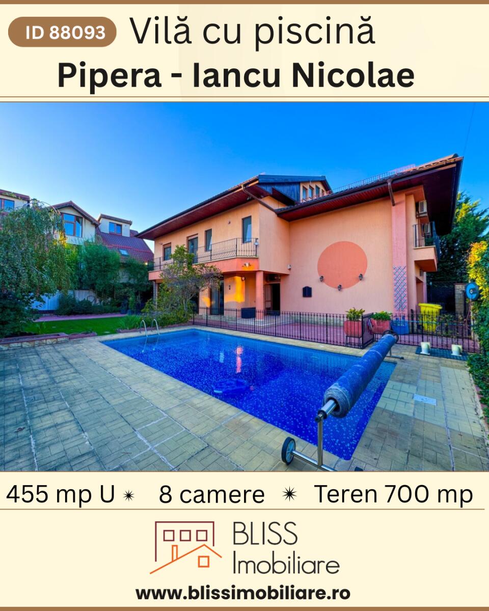 Vilă cu piscină de vânzare în Iancu Nicolae