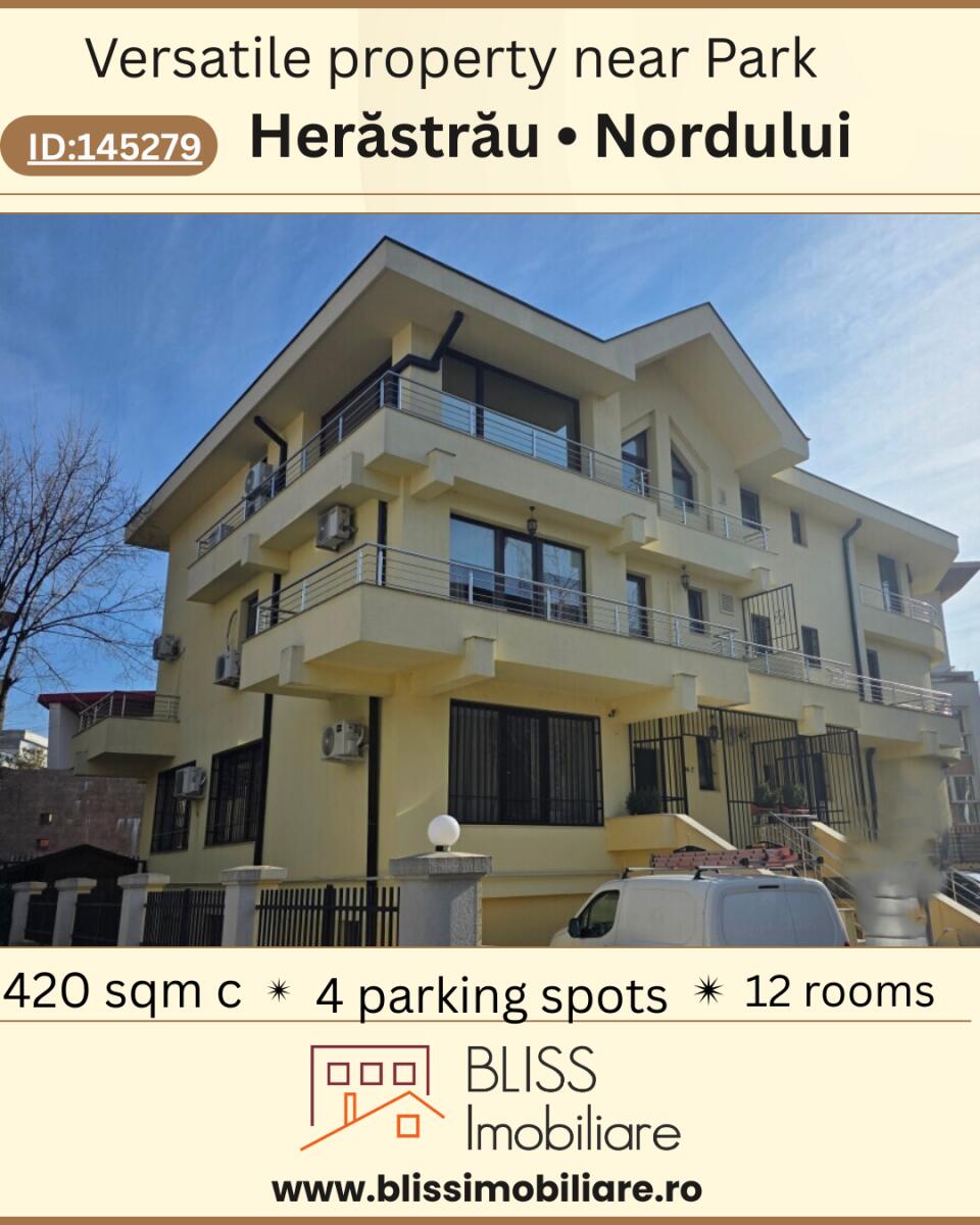Elegant and versatile villa for rent near Herăstrău Park – Nordului