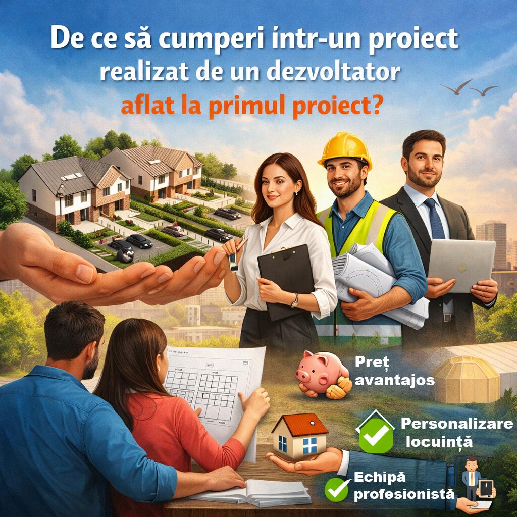 De ce să cumperi într-un proiect realizat de un dezvoltator aflat la primul proiect?