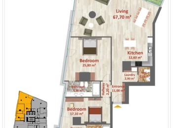for rent 2 bedroom apartment #95965 - BLISS Imobiliare