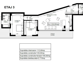 de inchiriat apartament 3 camere #103397 - BLISS Imobiliare