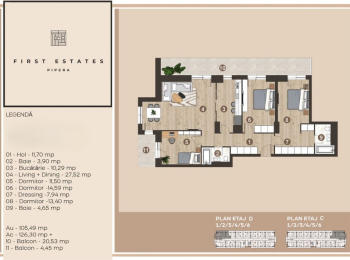 for sale 3 bedroom apartment #142467 - BLISS Imobiliare